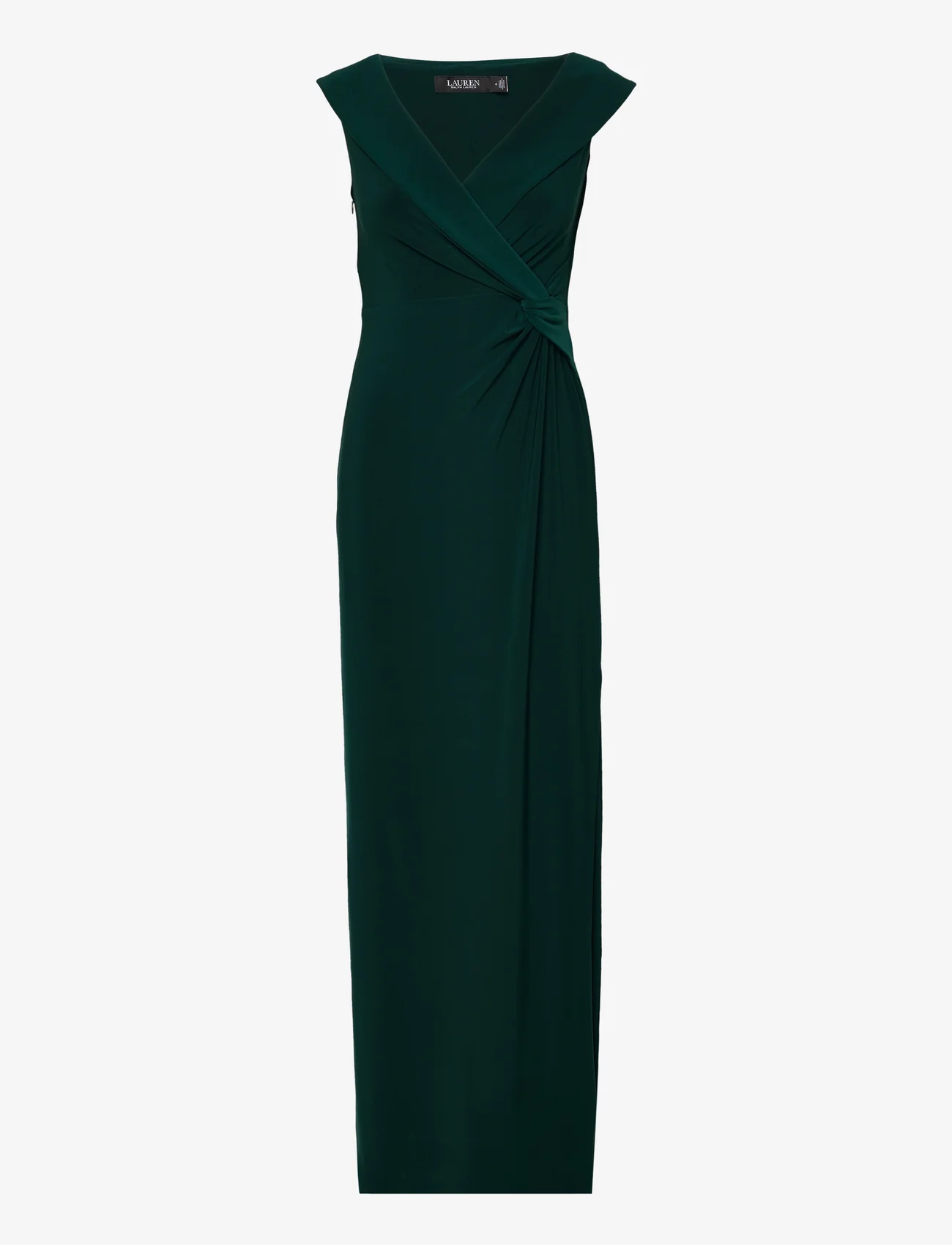 Lauren Ralph Lauren - Jersey Off-the-Shoulder Gown - vakarėlių drabužiai išparduotuvių kainomis - season green - 0
