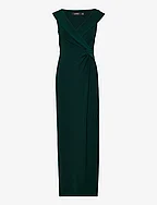 Jersey Off-the-Shoulder Gown - SEASON GREEN