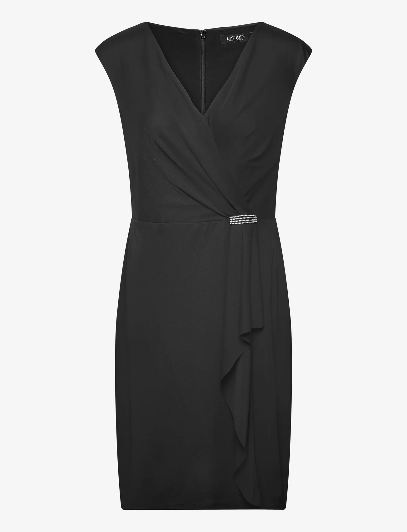 Lauren Ralph Lauren - Jersey Cap-Sleeve Cocktail Dress - sukienki koktajlowe - black - 0