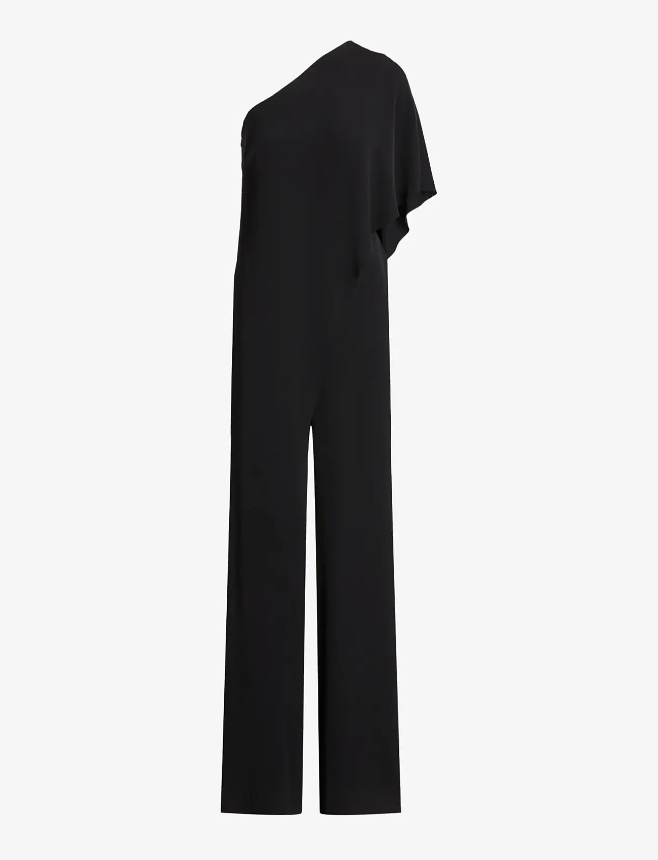 Lauren Ralph Lauren - Cape Georgette One-Shoulder Jumpsuit - buksedragter - black - 1