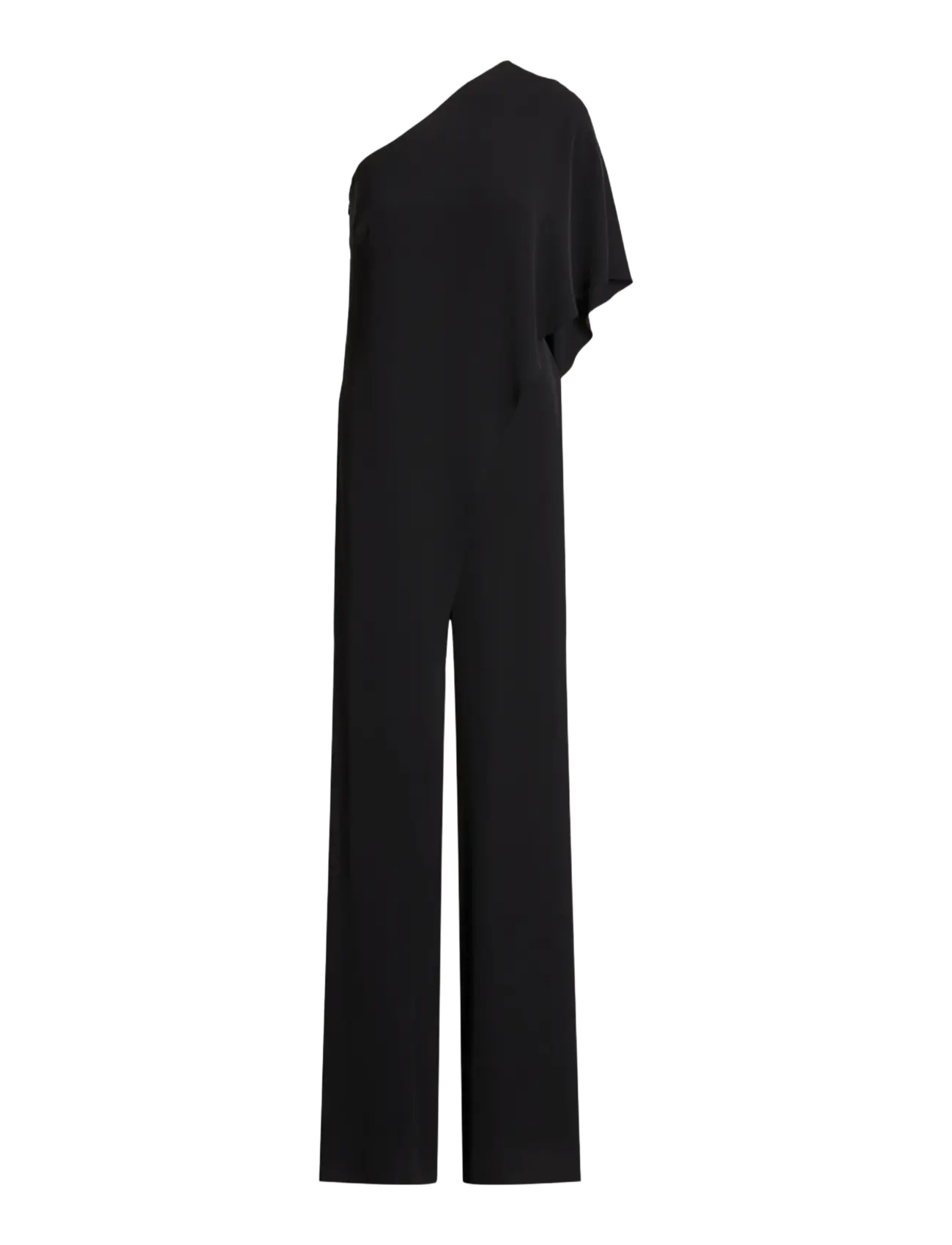 Lauren Ralph Lauren Cape Georgette One-Shoulder Jumpsuit - Jumpsuits - BLACK / black