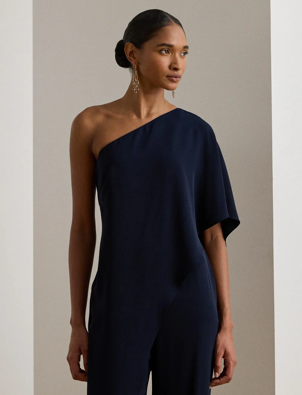 Lauren ralph lauren one shoulder jumpsuit hot sale