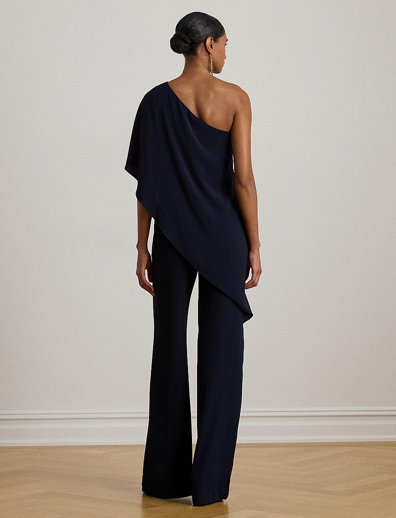 Lauren Ralph Lauren - Cape Georgette One-Shoulder Jumpsuit - rõivad - lighthouse navy - 2