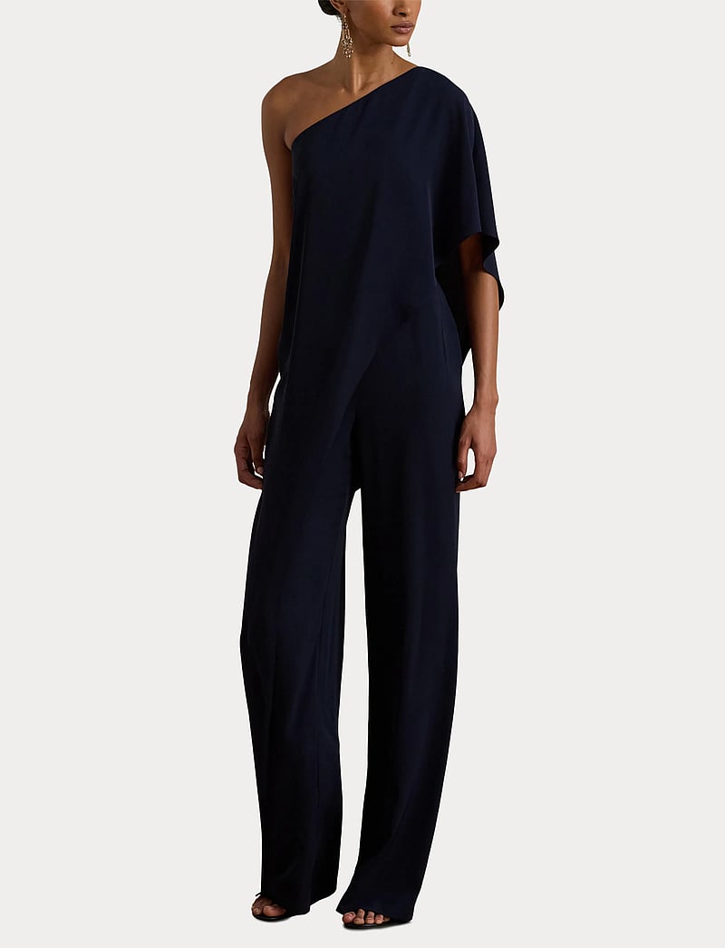 Lauren Ralph Lauren - Cape Georgette One-Shoulder Jumpsuit - rõivad - lighthouse navy - 4