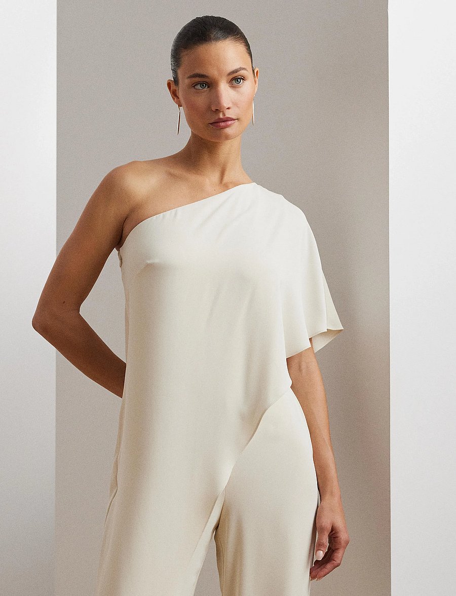 Lauren Ralph Lauren - SILKY GGT 154-JUMPSUIT - buksedragter - mascarpone cream - 0