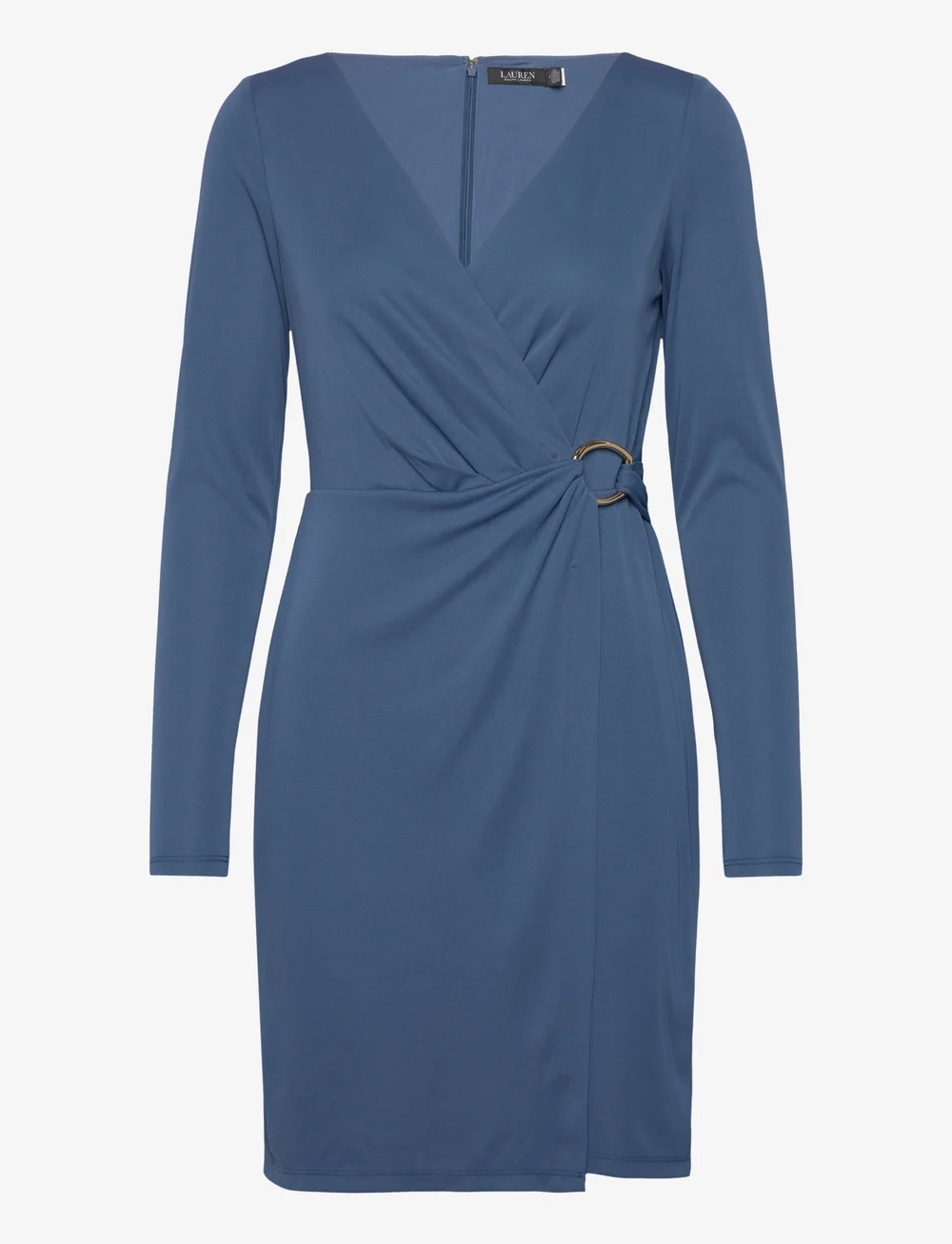 Lauren Ralph Lauren - Ring-Trim Stretch Jersey Cocktail Dress - kokteiļkleitas - indigo dusk - 0