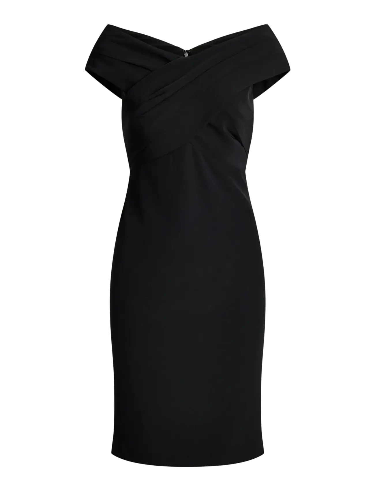 Lauren Ralph Lauren Crepe Off-the-Shoulder Cocktail Dress - Riided - BLACK / black