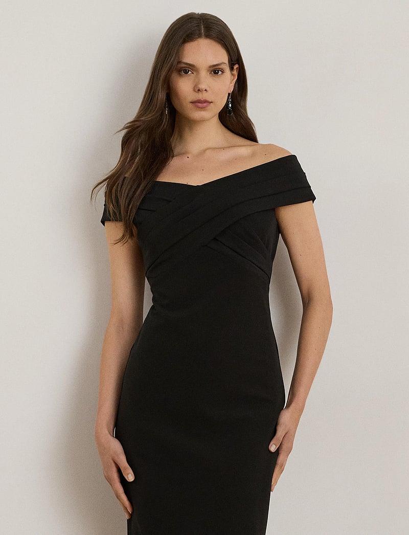 Lauren Ralph Lauren - Crepe Off-the-Shoulder Cocktail Dress - cocktailkleider - black - 0