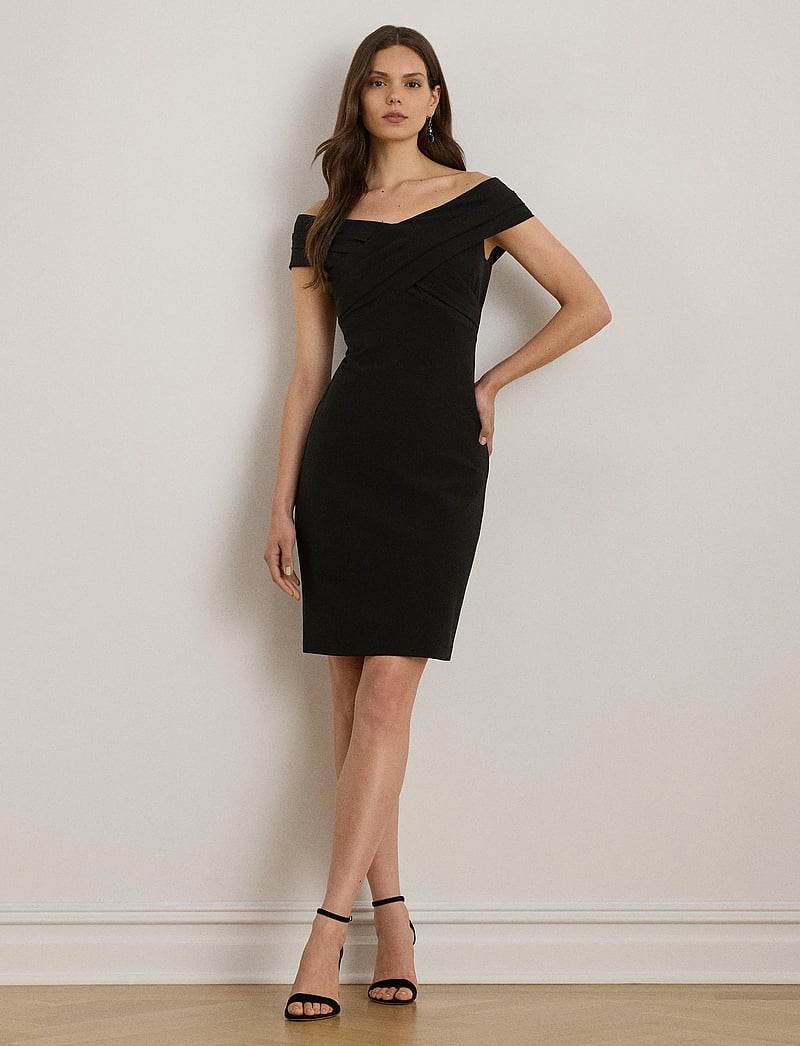 Lauren Ralph Lauren - Crepe Off-the-Shoulder Cocktail Dress - cocktailkleider - black - 3