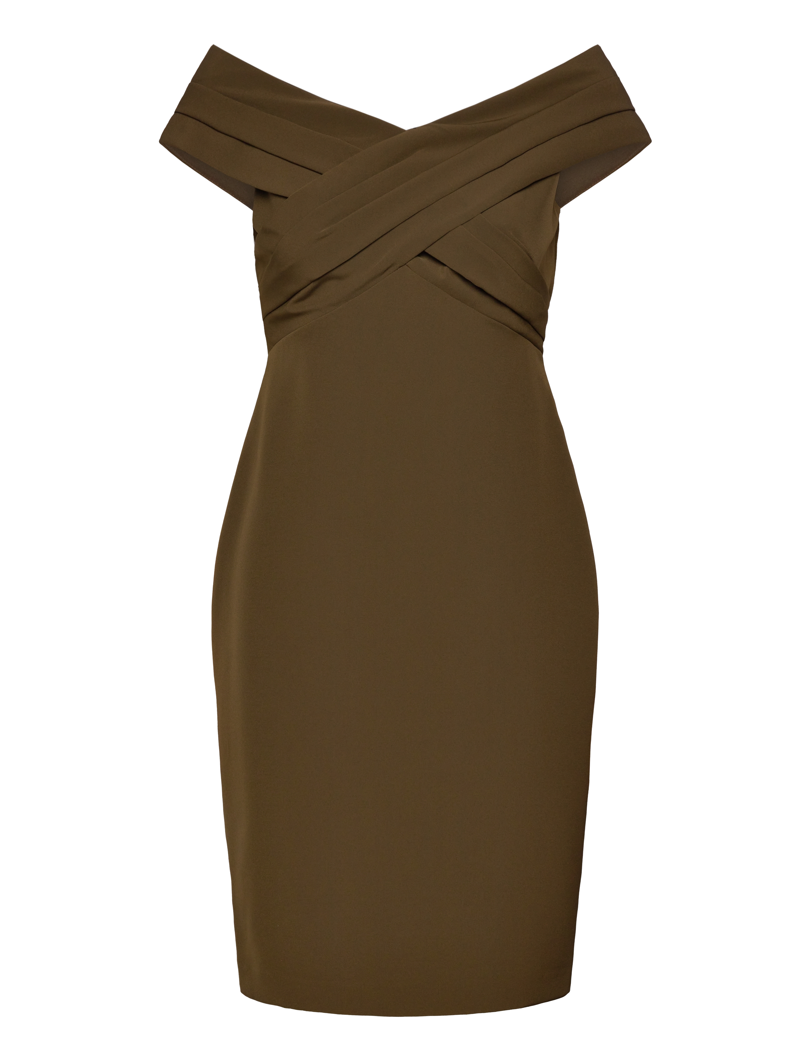 Lauren Ralph Lauren Crepe Off-the-Shoulder Cocktail Dress - Cocktailkjoler - BOTANIC GREEN / khaki/green