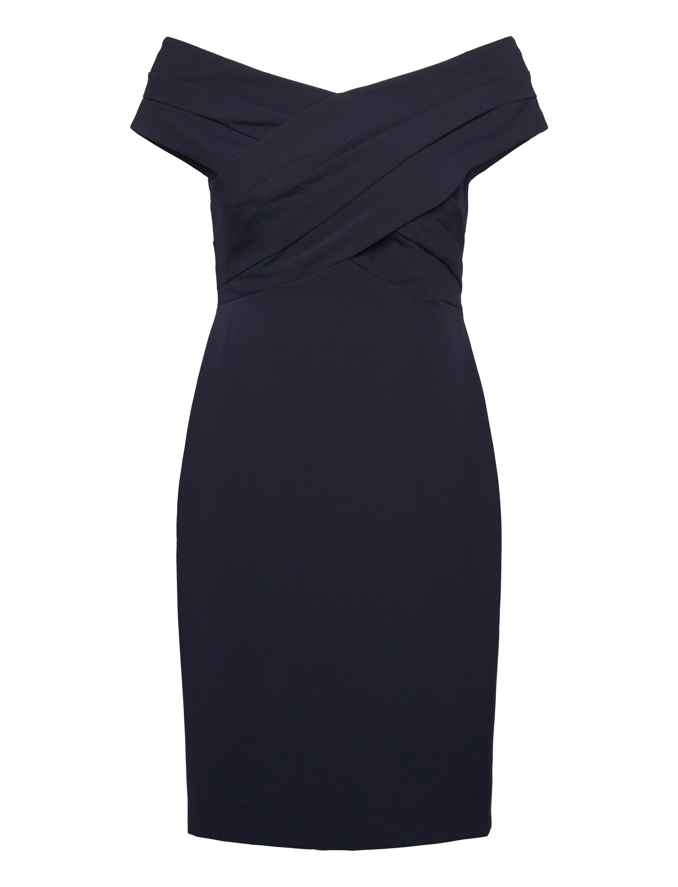 Lauren Ralph Lauren Crepe Off-the-Shoulder Cocktail Dress - Kokteilikleidid - LIGHTHOUSE NAVY / black
