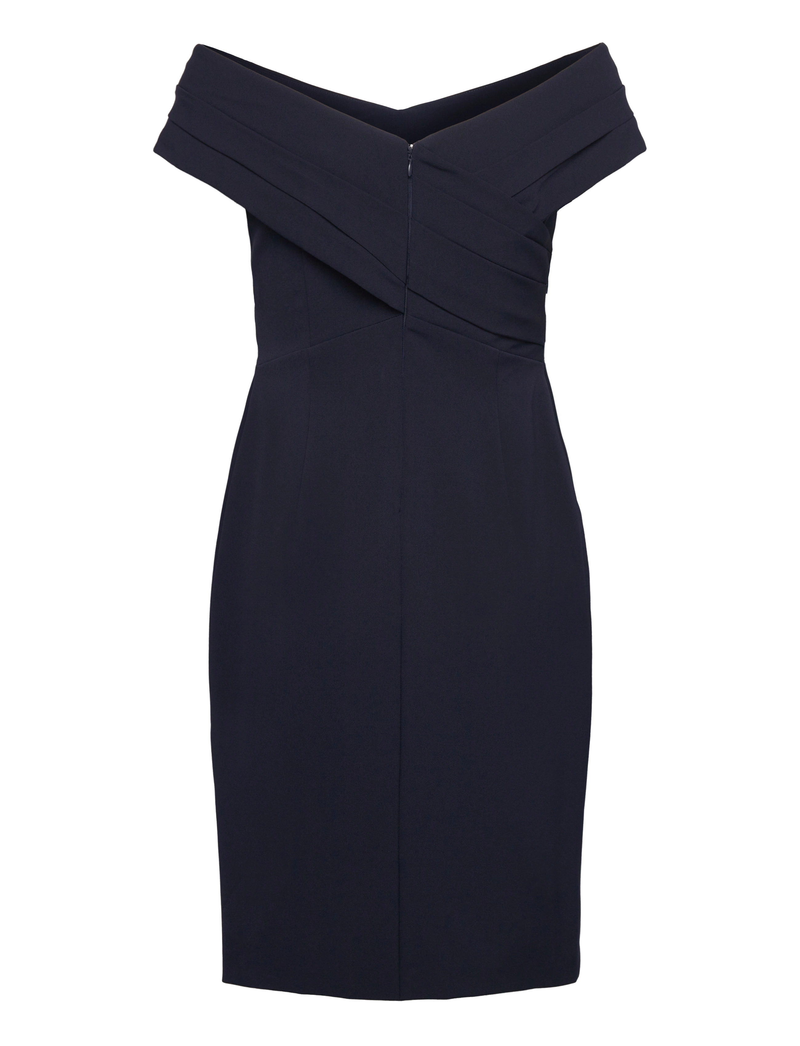 Lauren Ralph Lauren - Crepe Off-the-Shoulder Cocktail Dress - festtøj til outletpriser - lighthouse navy - 2