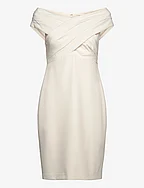 PLSHD CREPE-COCKTAIL DRESS - MASCARPONE CREAM