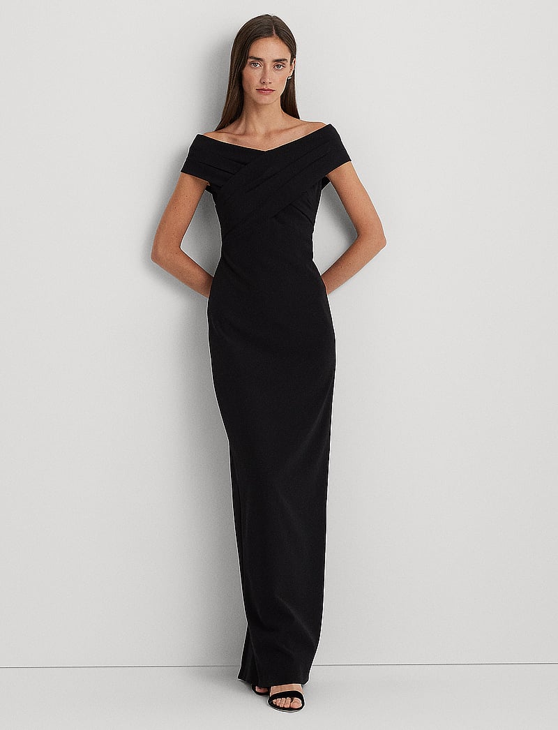 Lauren Ralph Lauren - Crepe Off-the-Shoulder Gown - abendkleider - black - 0