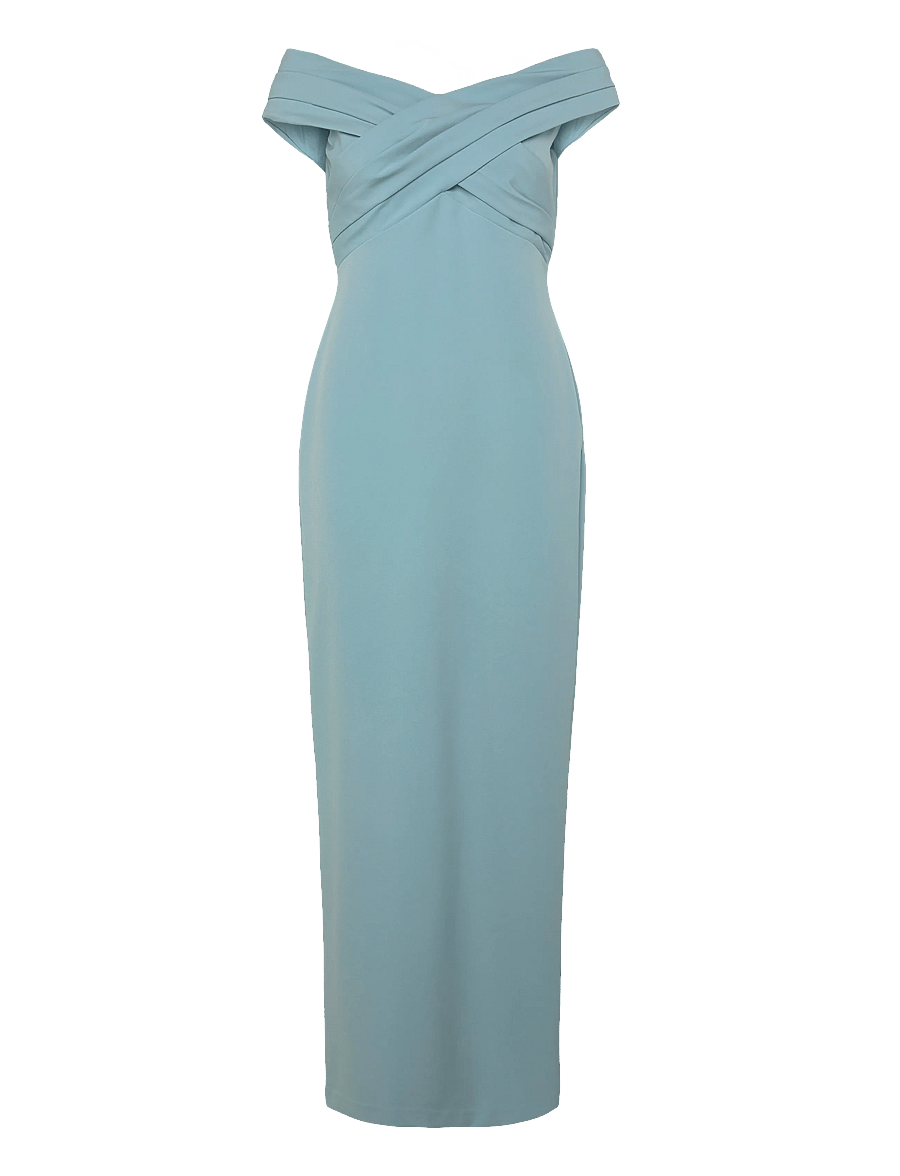 Lauren Ralph Lauren - PLSHD CREPE-GOWN - aftenkjoler - blue note - 0