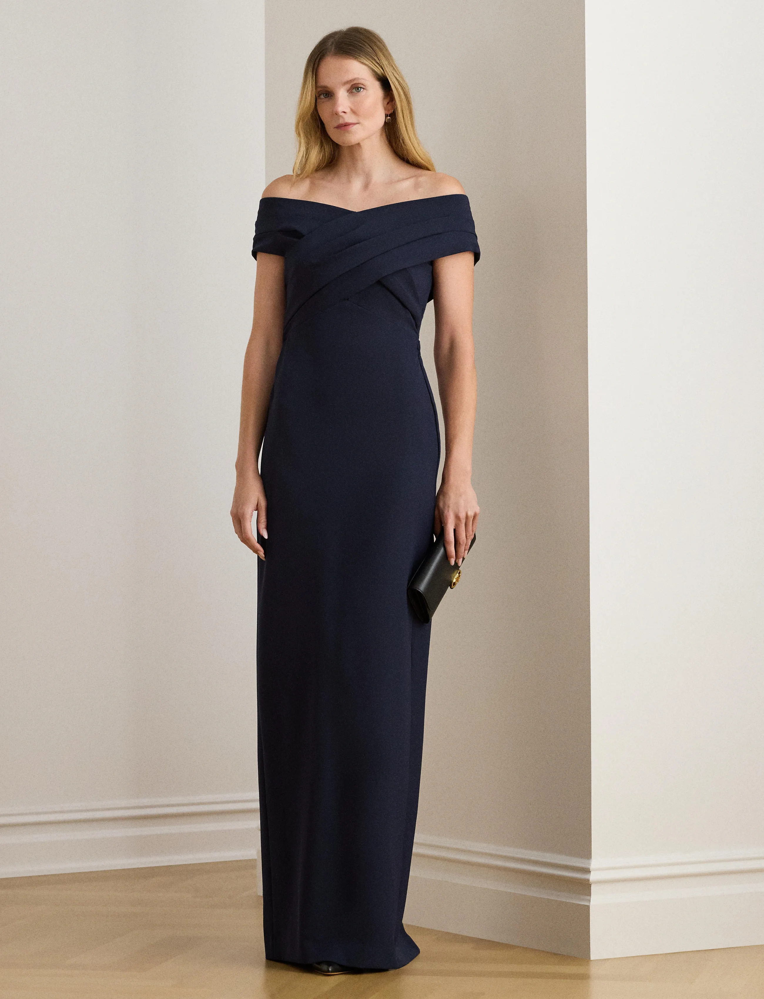 Lauren Ralph Lauren - PLSHD CREPE-GOWN - evening dresses - lighthouse navy - 3