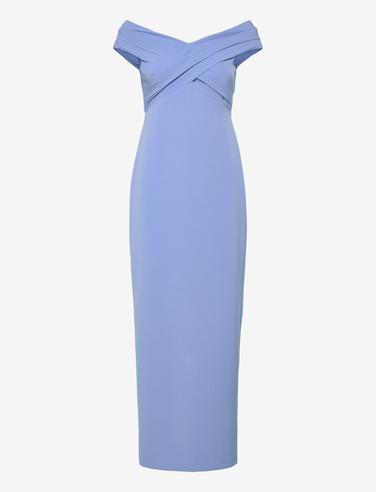 Lauren Ralph Lauren - Crepe Off-the-Shoulder Gown - aftonklänningar - sky blue - 0