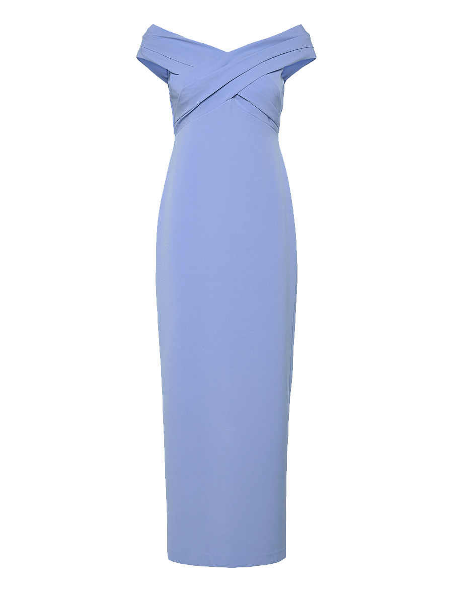 Lauren Ralph Lauren - PLSHD CREPE-GOWN - aftenkjoler - sky blue - 0