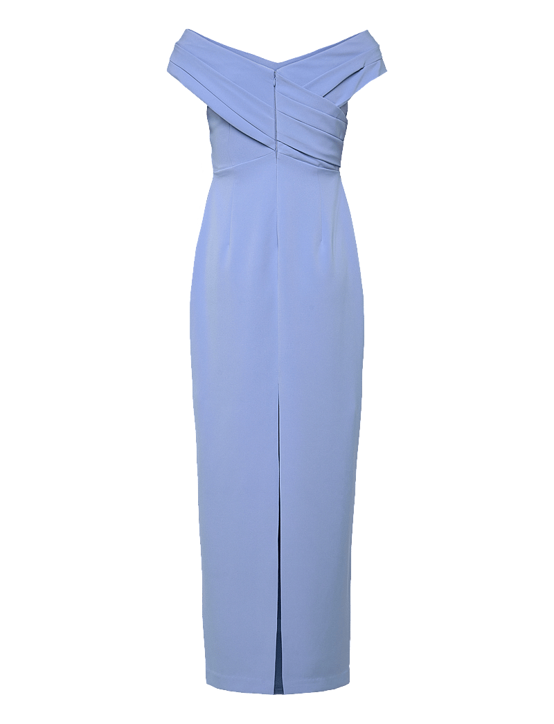 Lauren Ralph Lauren - Crepe Off-the-Shoulder Gown - aftonklänningar - sky blue - 1