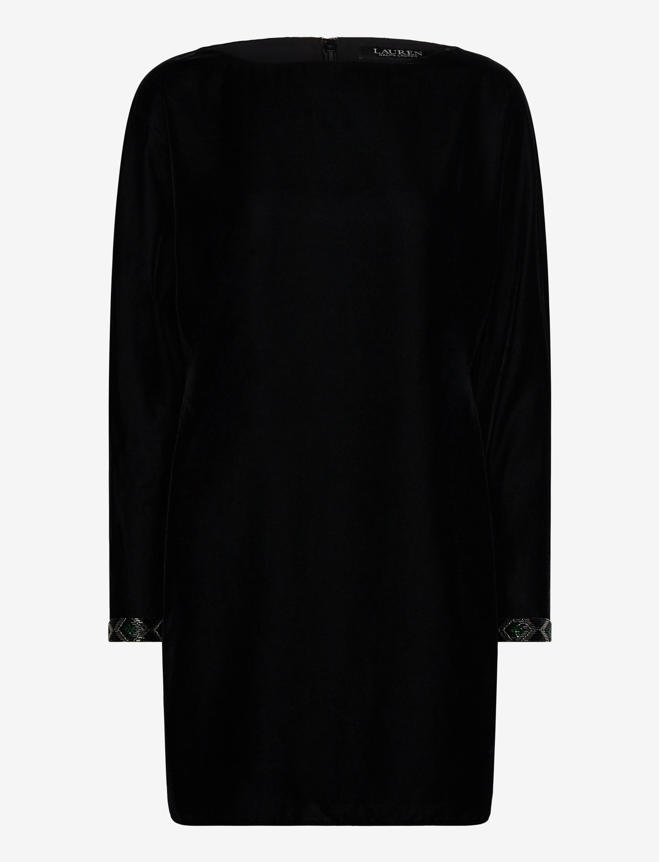 Lauren Ralph Lauren - Beaded-Trim Velvet Cocktail Dress - cocktailkleider - black velvet - 0