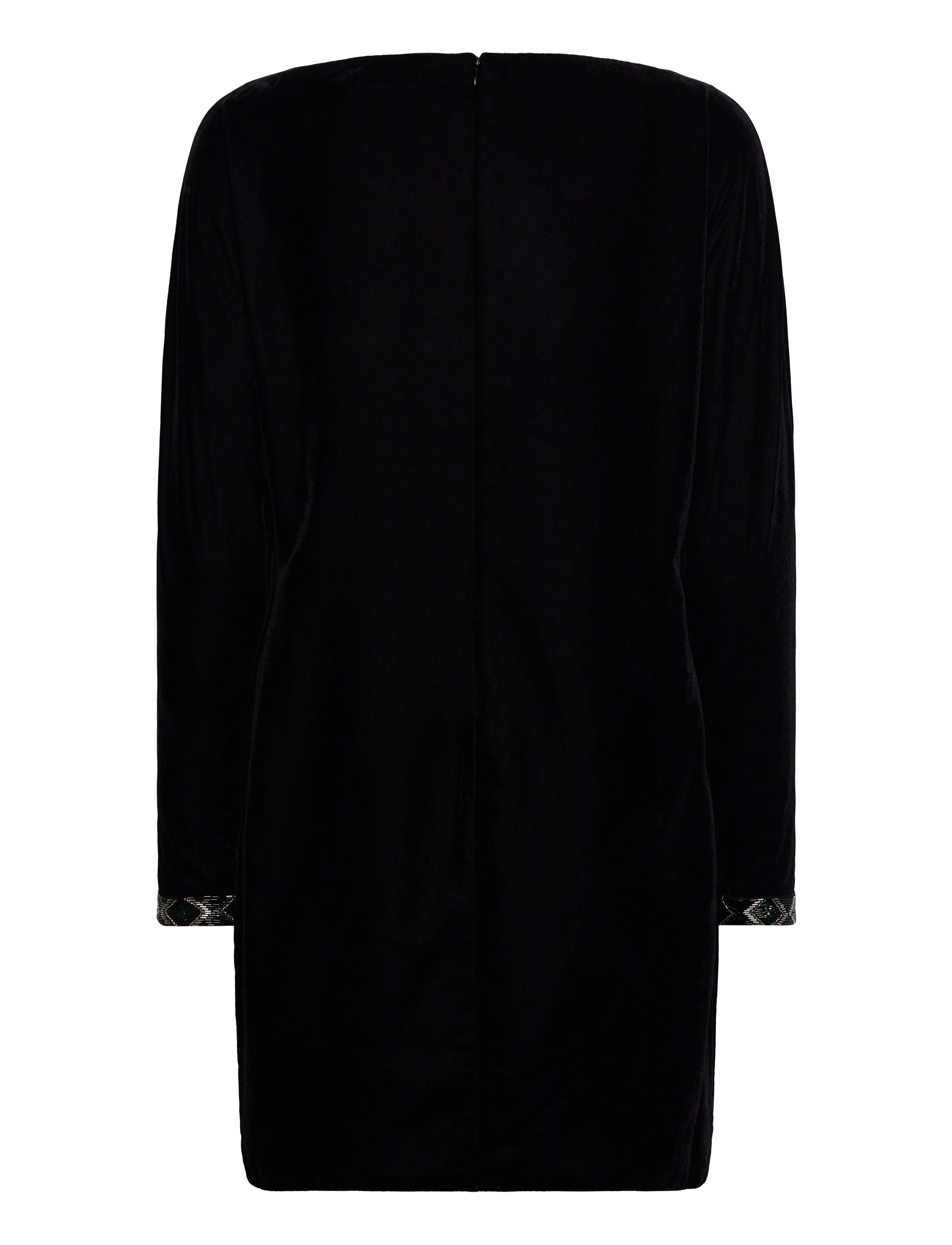 Lauren Ralph Lauren - Beaded-Trim Velvet Cocktail Dress - festmode zu outlet-preisen - black velvet - 1