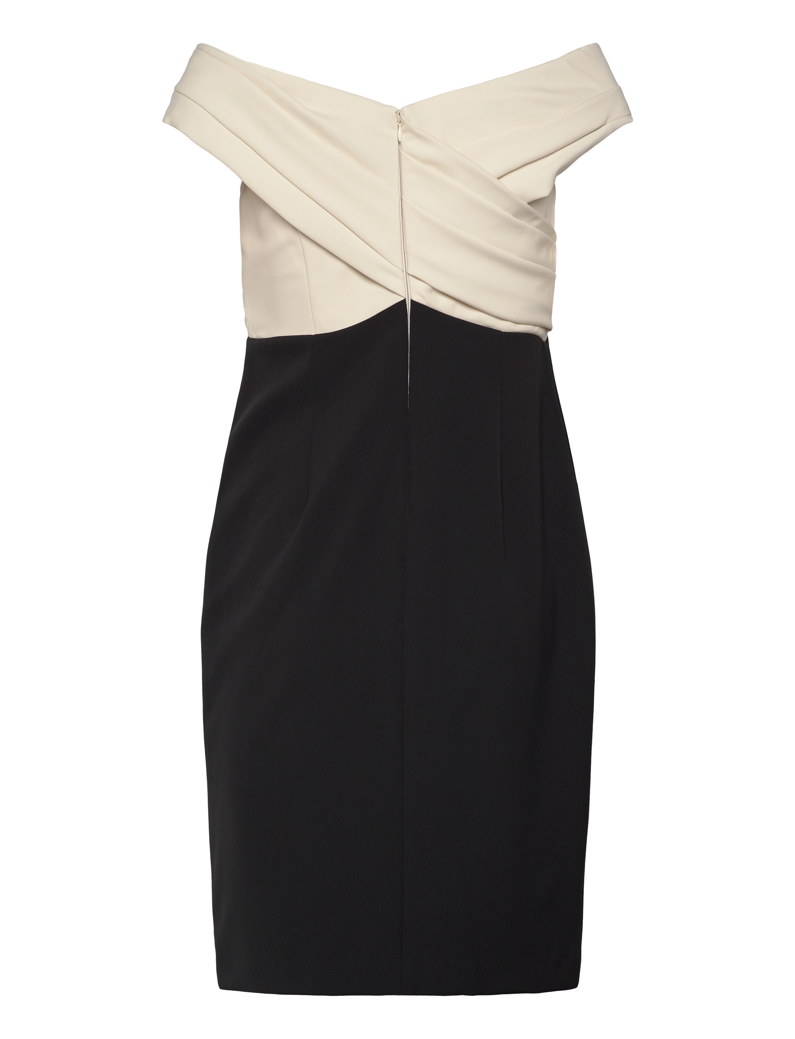 Lauren Ralph Lauren - Two-Tone Off-the-Shoulder Cocktail Dress - black/mascarpone - 1