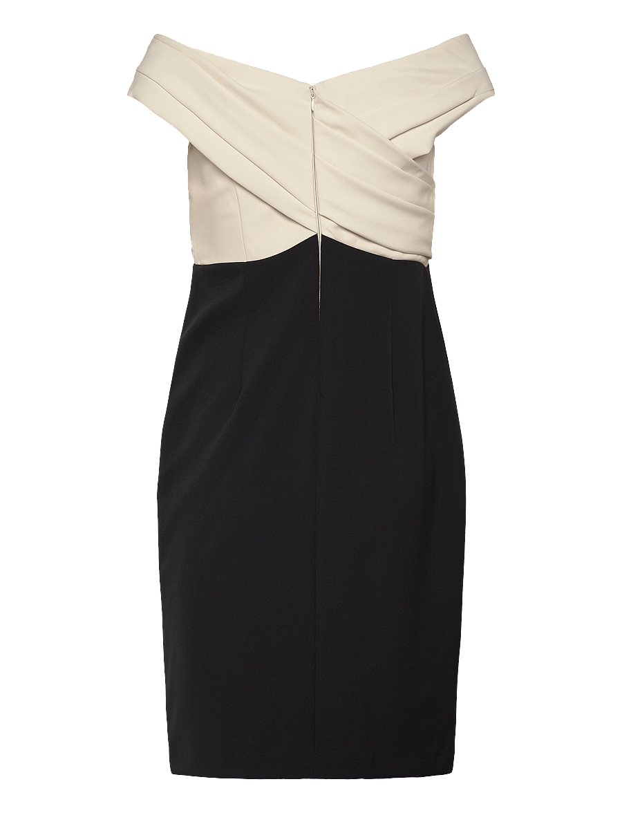 Lauren Ralph Lauren - Two-Tone Off-the-Shoulder Cocktail Dress - black/mascarpone - 1