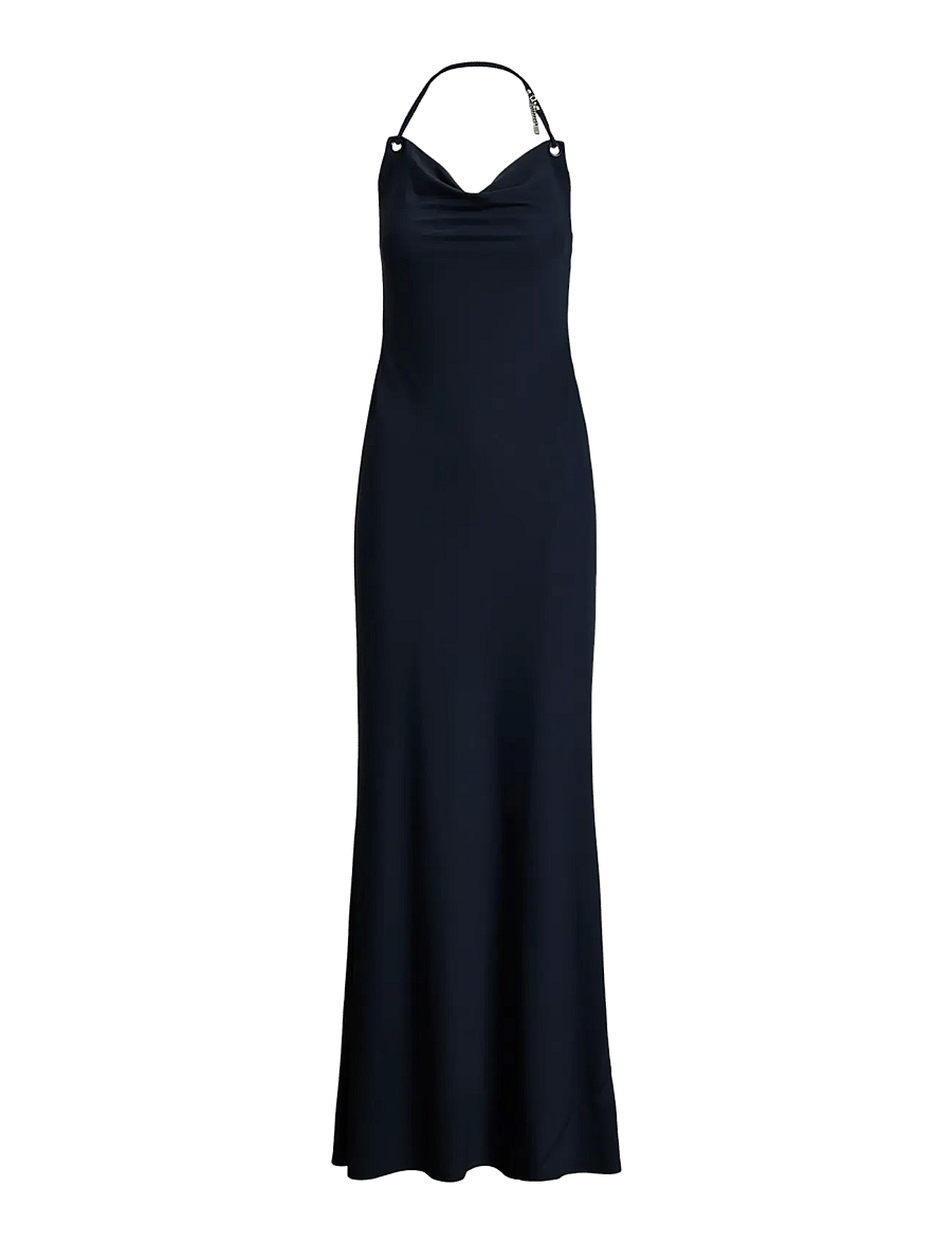Lauren Ralph Lauren - Jersey Cowlneck Halter Gown - abendkleider - shadow navy - 1