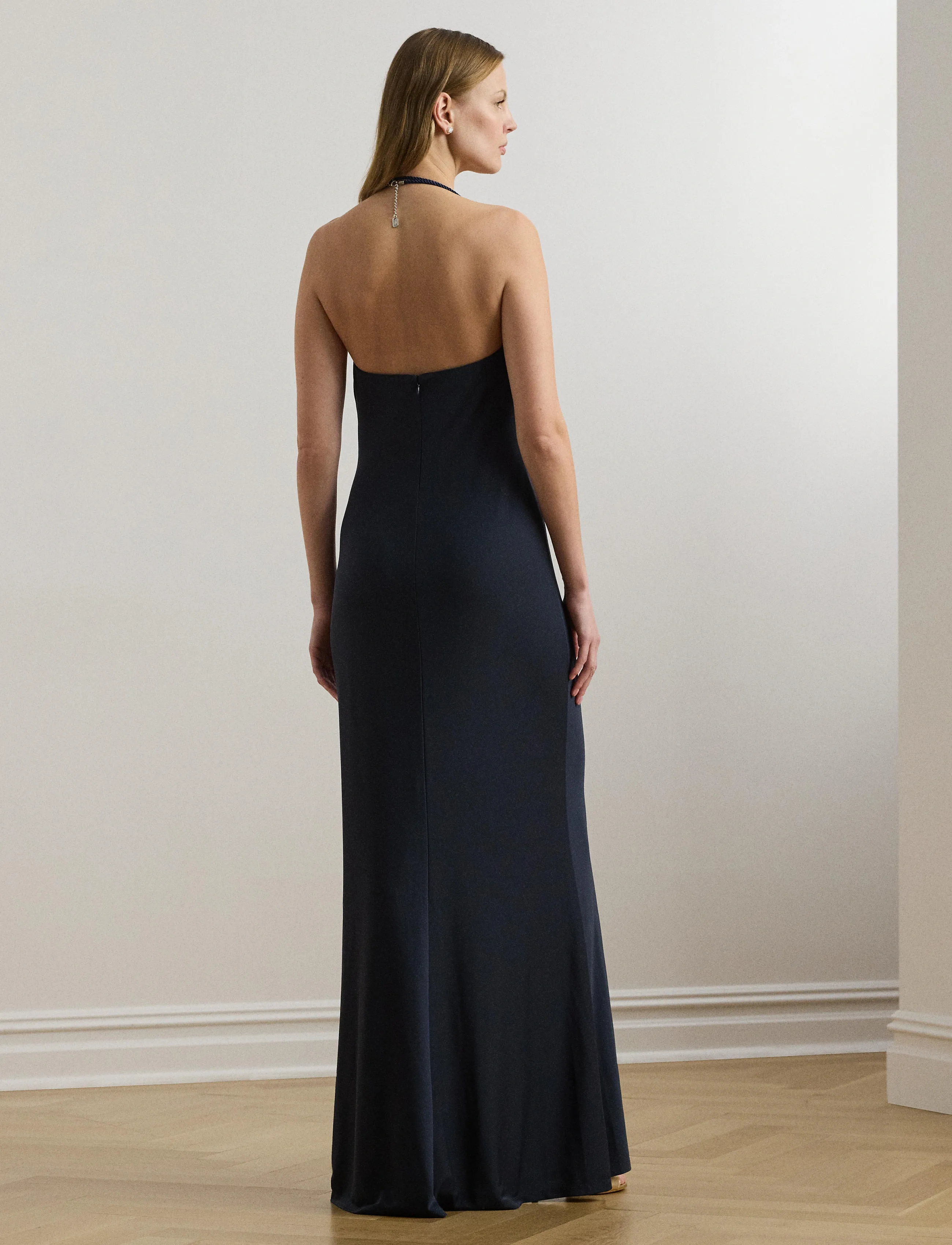 Lauren Ralph Lauren - Jersey Cowlneck Halter Gown - avondjurken - shadow navy - 2
