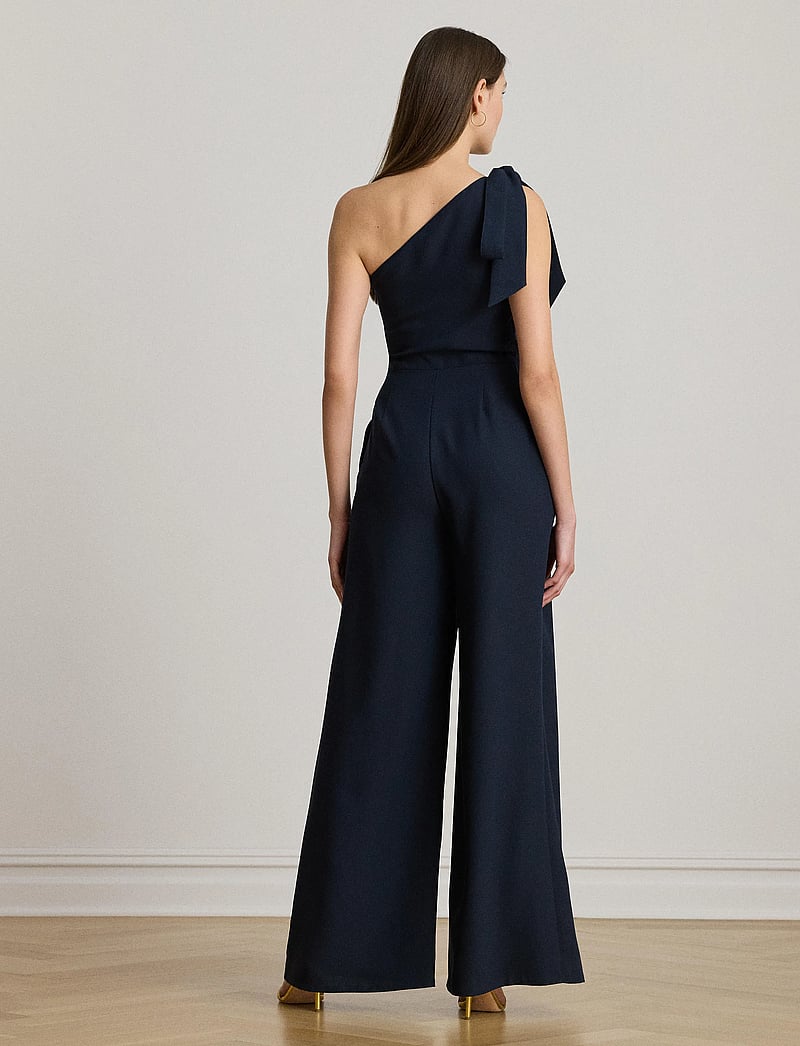 Lauren Ralph Lauren - Bow-Trim Crepe One-Shoulder Jumpsuit - pükskostüümid - lauren navy - 2