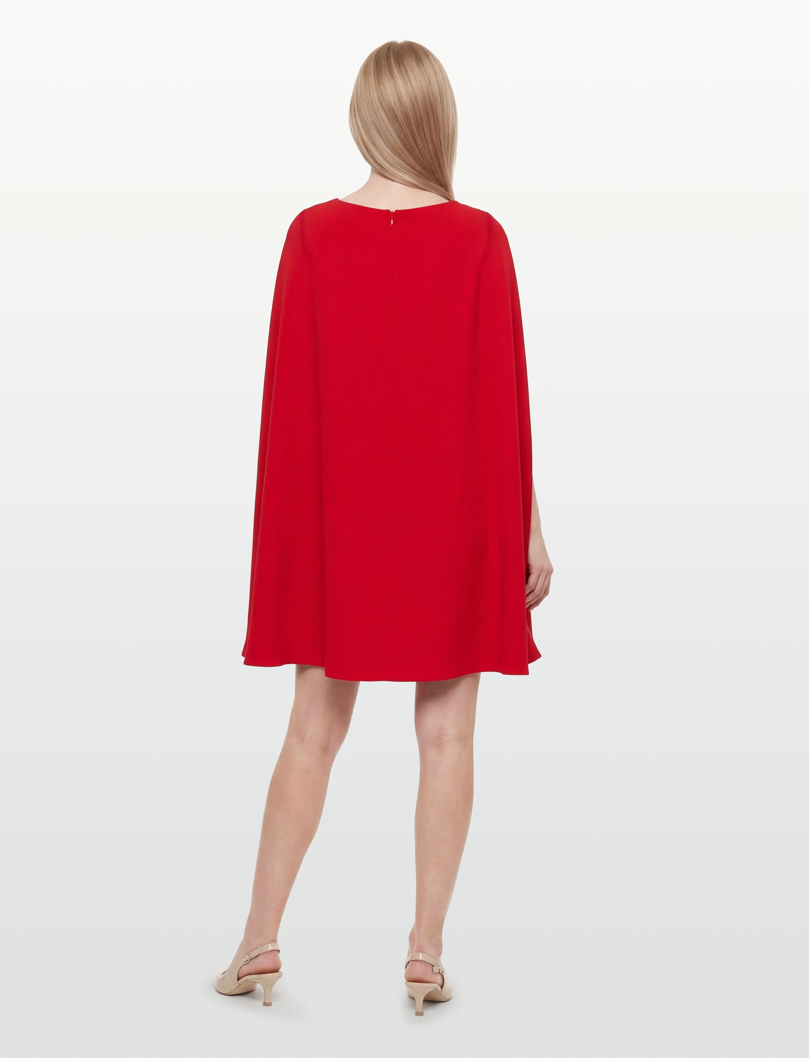 Lauren Ralph Lauren - Cape Georgette Cocktail Dress - juhlamekot - cruise red - 4