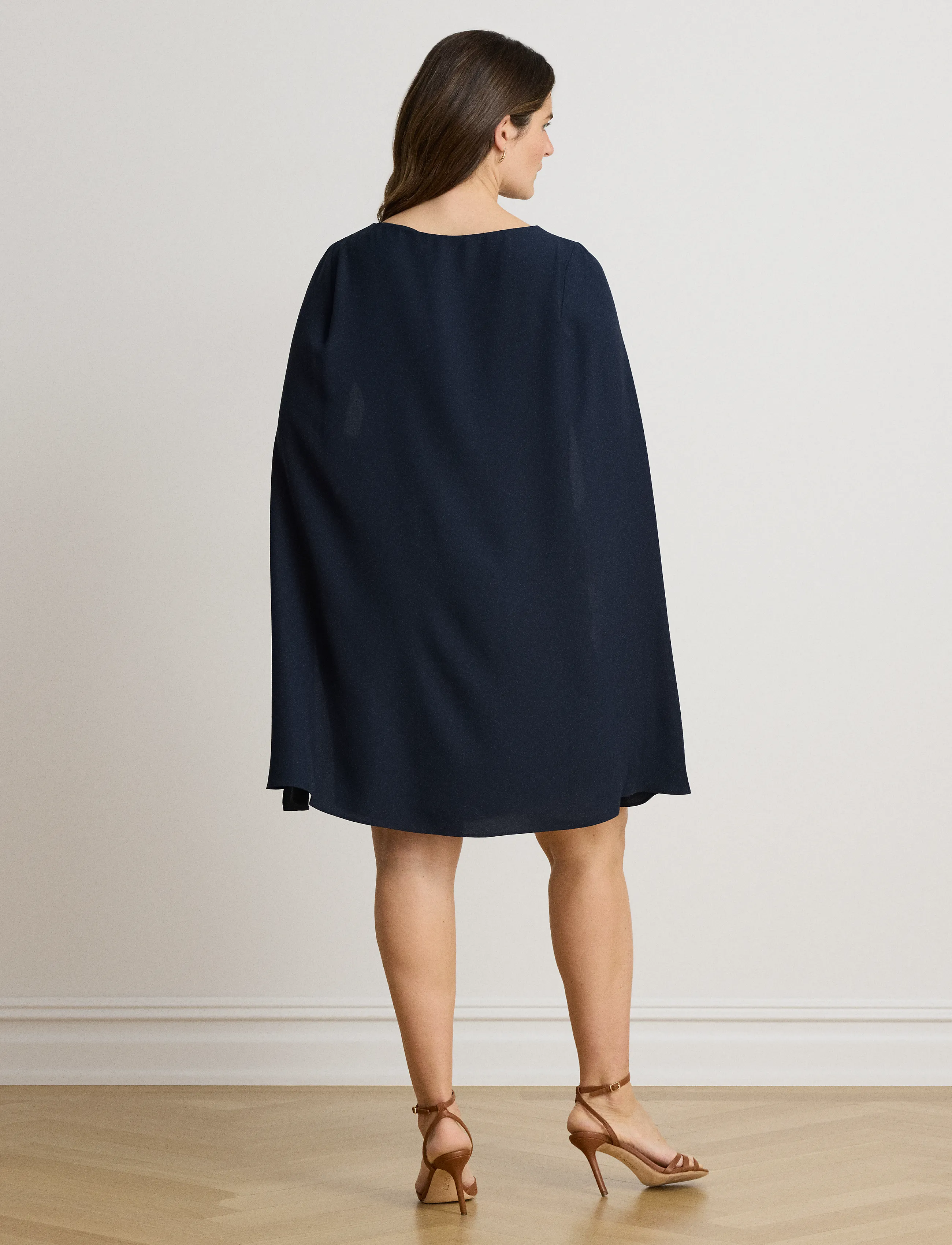 Lauren Ralph Lauren - Cape Georgette Cocktail Dress - festkjoler - lauren navy - 2