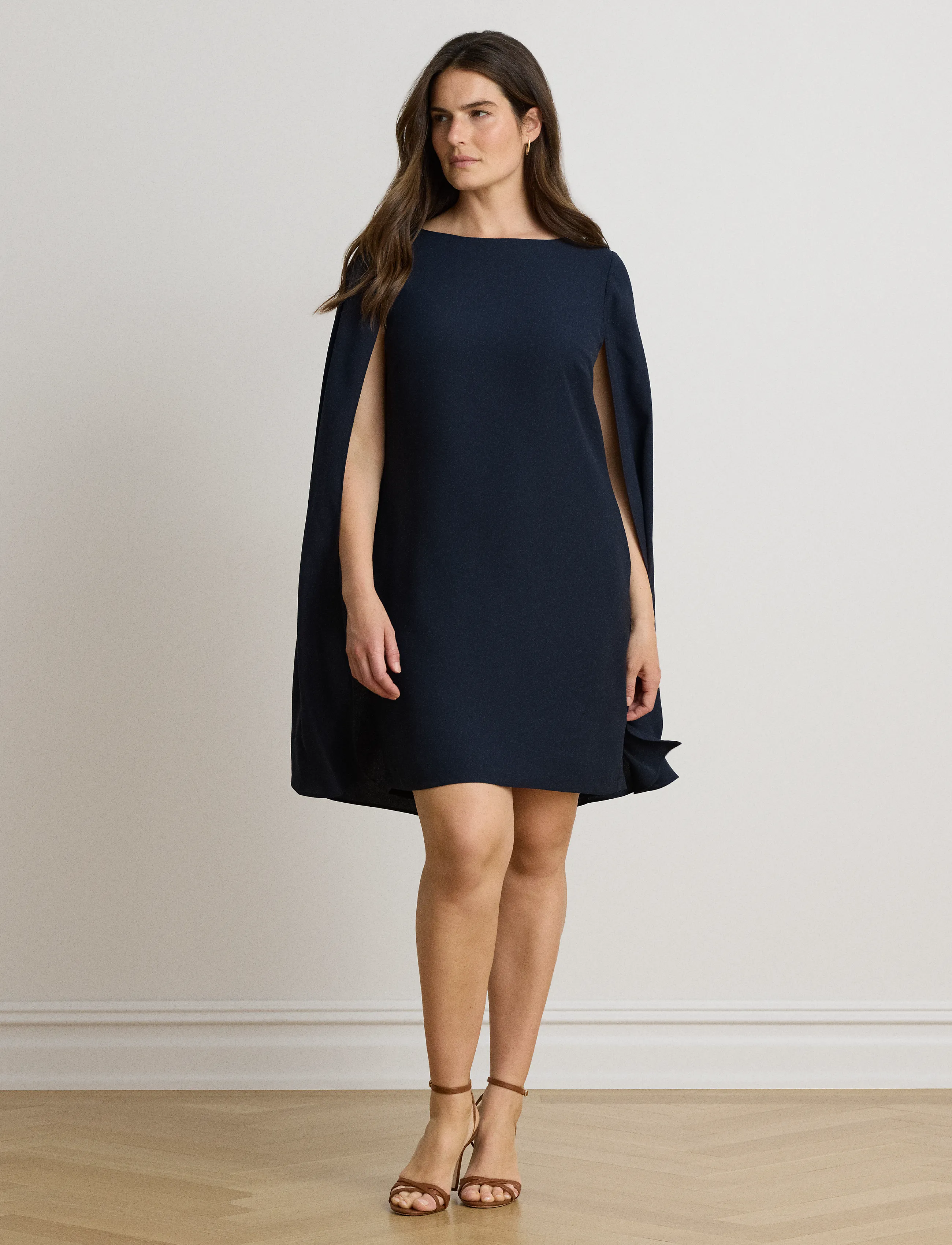 Lauren Ralph Lauren - Cape Georgette Cocktail Dress - festkjoler - lauren navy - 3