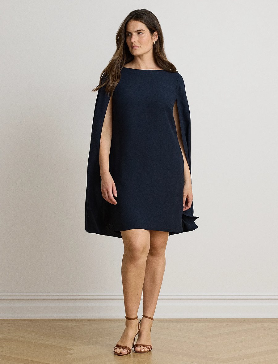 Lauren Ralph Lauren - Cape Georgette Cocktail Dress - partykleider - lauren navy - 3