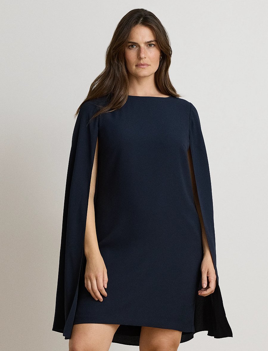 Lauren Ralph Lauren - Cape Georgette Cocktail Dress - partykleider - lauren navy - 4