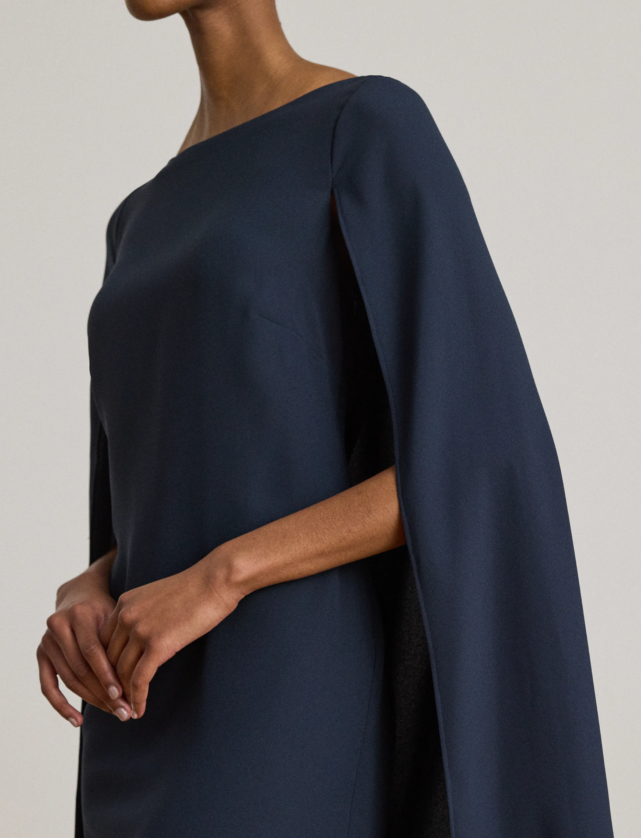 Lauren Ralph Lauren - Cape Georgette Cocktail Dress - festkjoler - lauren navy - 5