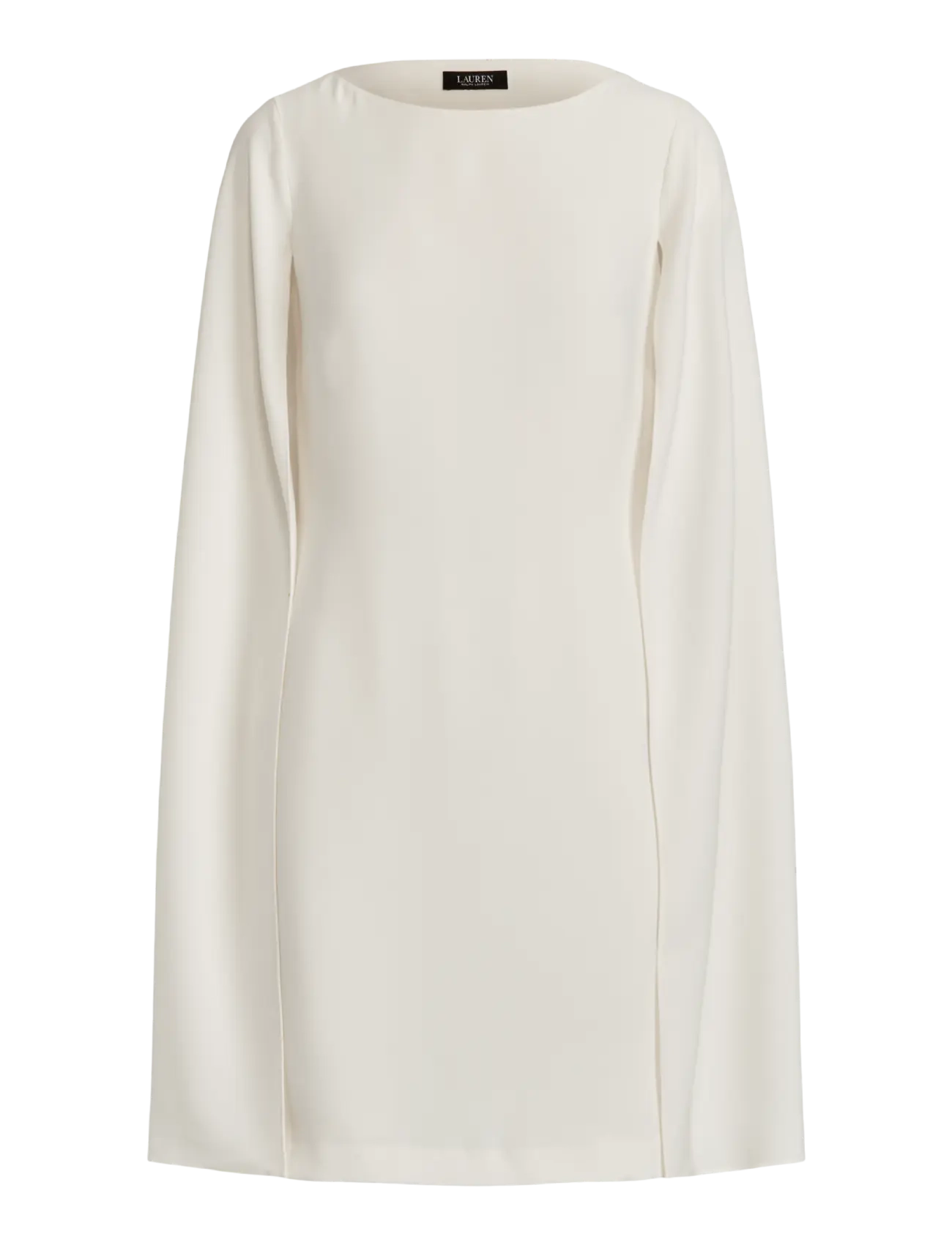 Lauren Ralph Lauren - Cape Georgette Cocktail Dress - robes de fête - mascarpone cream - 1