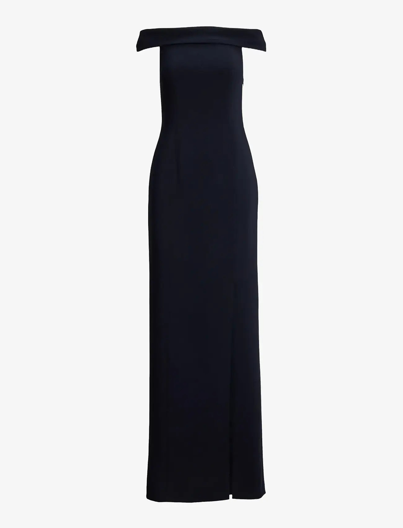 Lauren Ralph Lauren - Crepe Off-the-Shoulder Gown - evening dresses - lighthouse navy - 1