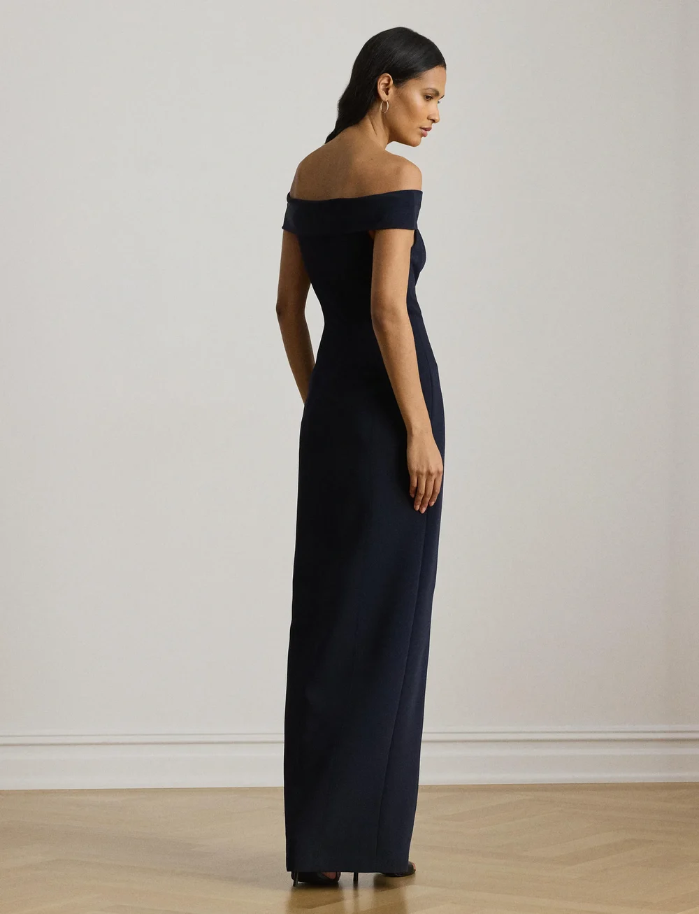 Lauren Ralph Lauren - STRTCH MODERN CREPE-GOWN - aftonklänningar - lighthouse navy - 2