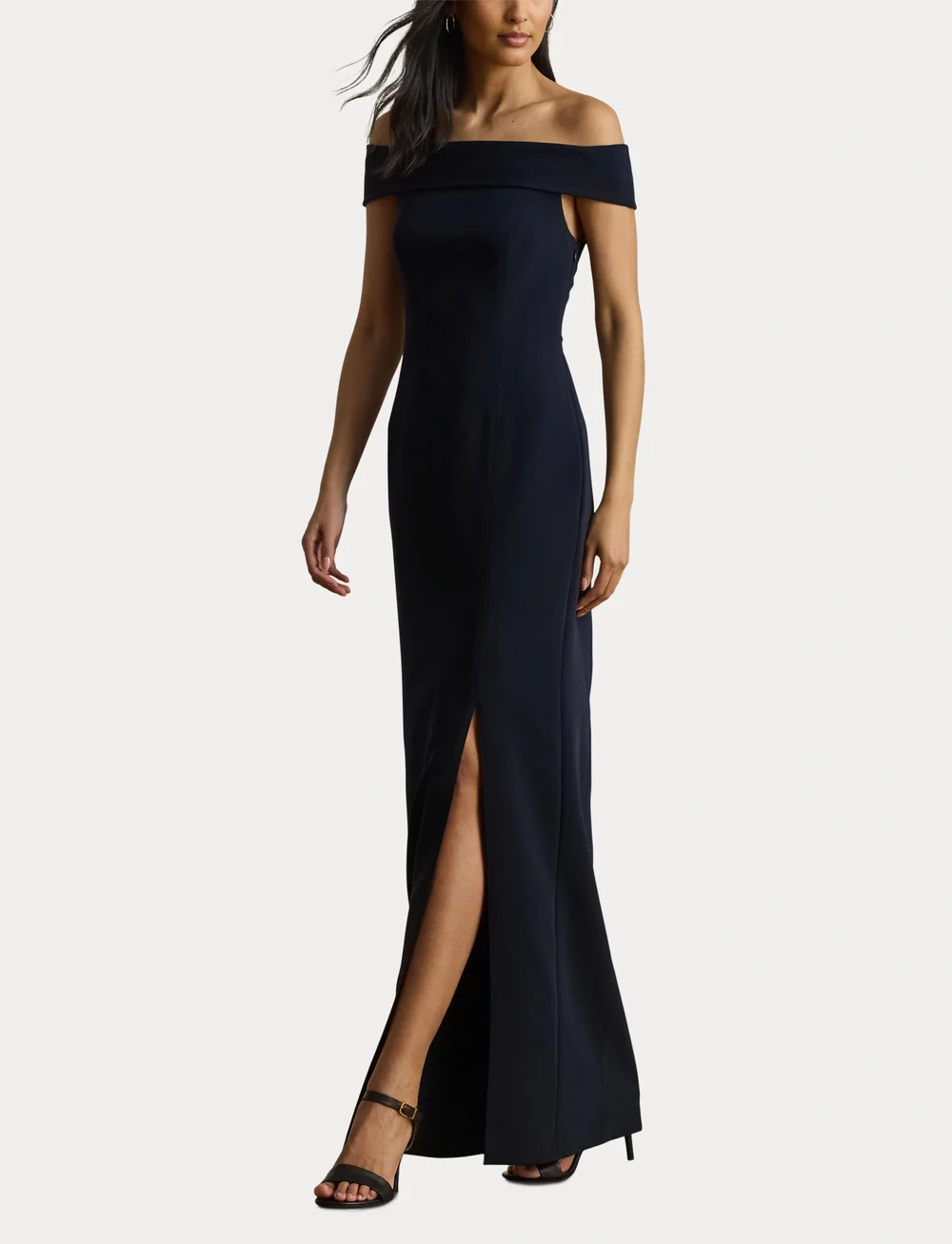 Lauren Ralph Lauren - STRTCH MODERN CREPE-GOWN - aftonklänningar - lighthouse navy - 4