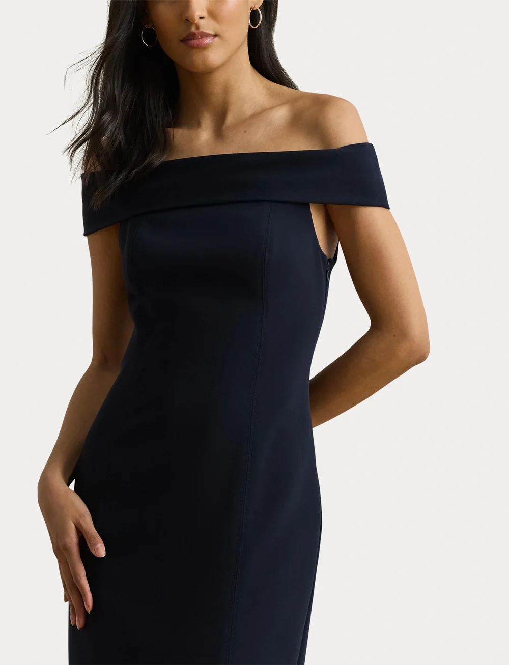 Lauren Ralph Lauren - STRTCH MODERN CREPE-GOWN - aftonklänningar - lighthouse navy - 5