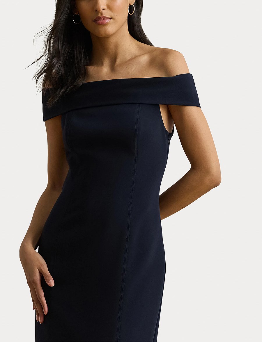 Lauren Ralph Lauren - STRTCH MODERN CREPE-GOWN - abendkleider - lighthouse navy - 5