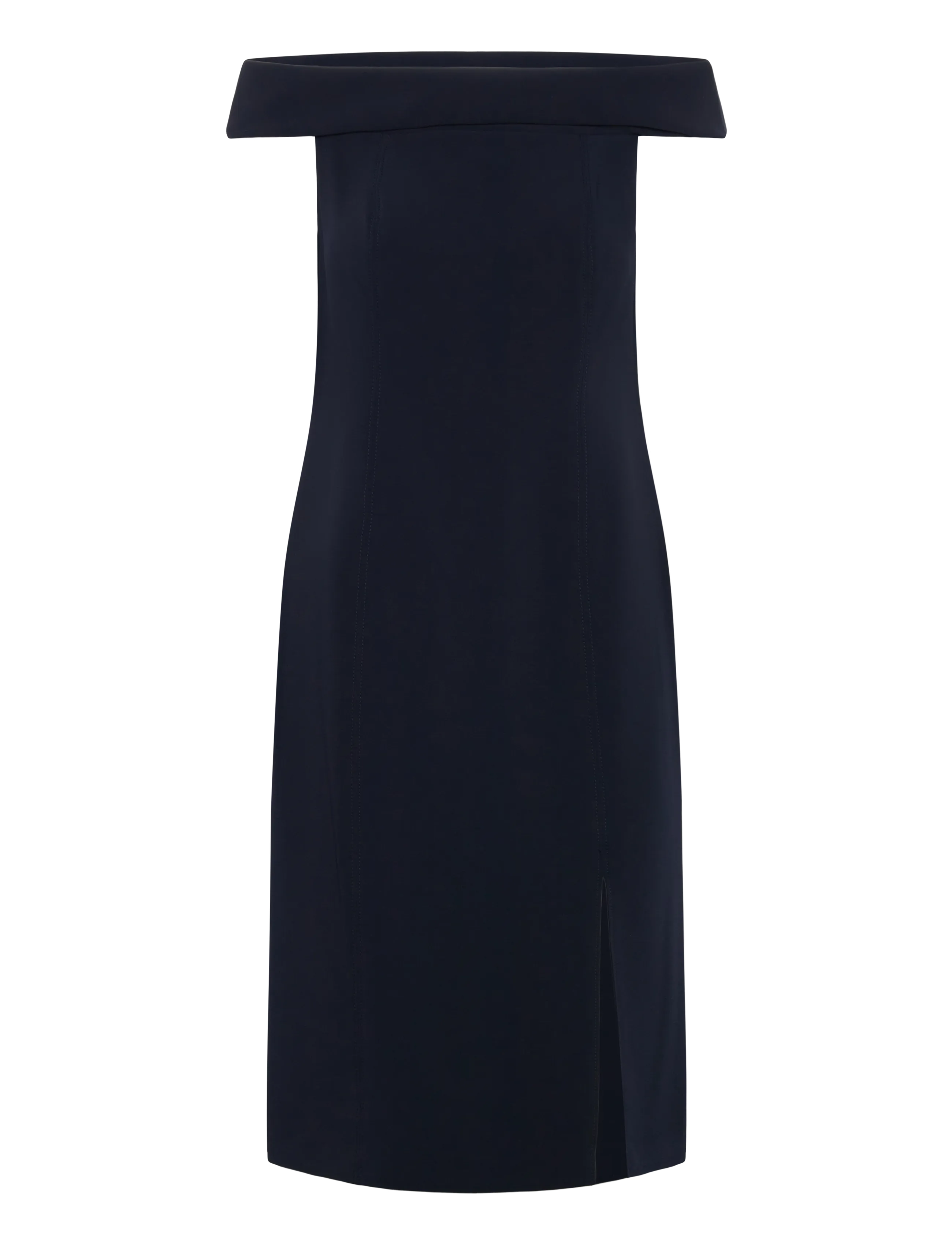 Lauren Ralph Lauren Strtch Modern Crepe-Wvn-Dresses, Kvinder, Off-Shoulder Kjole, Navy, Str: 40