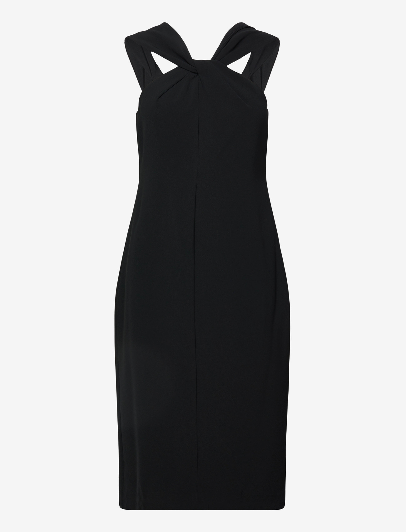 Lauren Ralph Lauren - Twist-Front Crepe Cocktail Dress - kokteilikleidid - black - 0