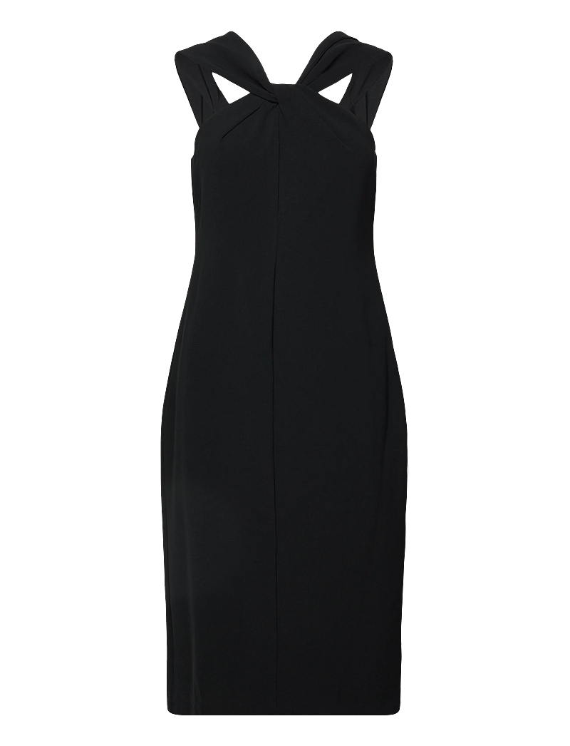 Lauren Ralph Lauren - Twist-Front Crepe Cocktail Dress - kokteilikleidid - black - 0
