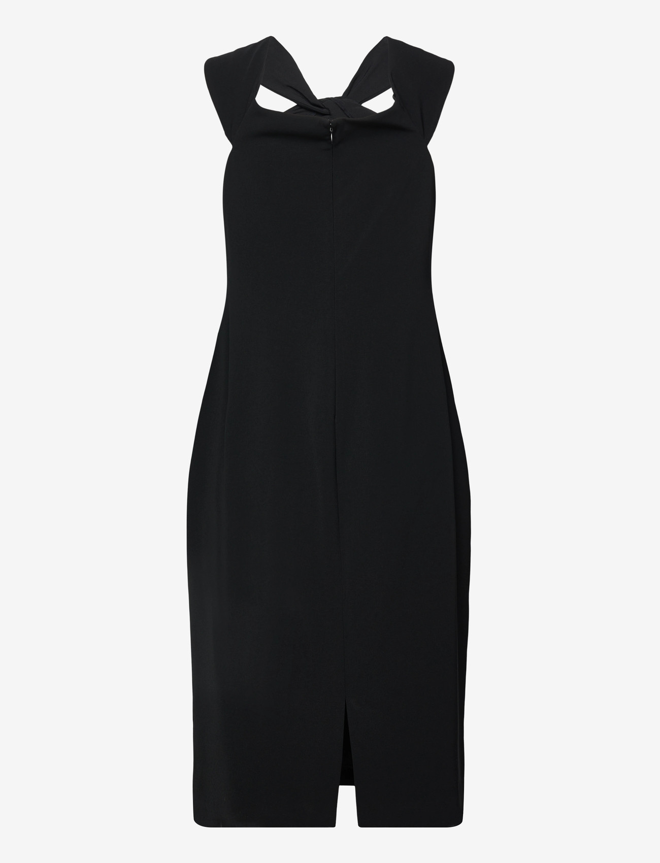 Lauren Ralph Lauren - Twist-Front Crepe Cocktail Dress - kokteilikleidid - black - 1