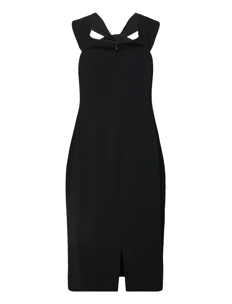Lauren Ralph Lauren - Twist-Front Crepe Cocktail Dress - kokteilikleidid - black - 1