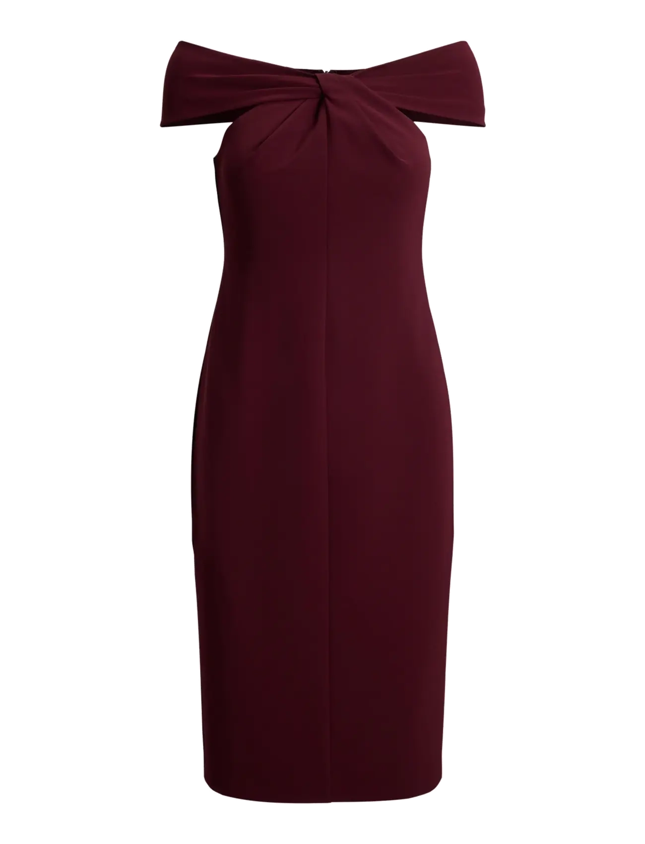 Lauren Ralph Lauren DOUBLE CREPE-COCKTAIL DRESS - Kleider - DARK GARNET / burgundy