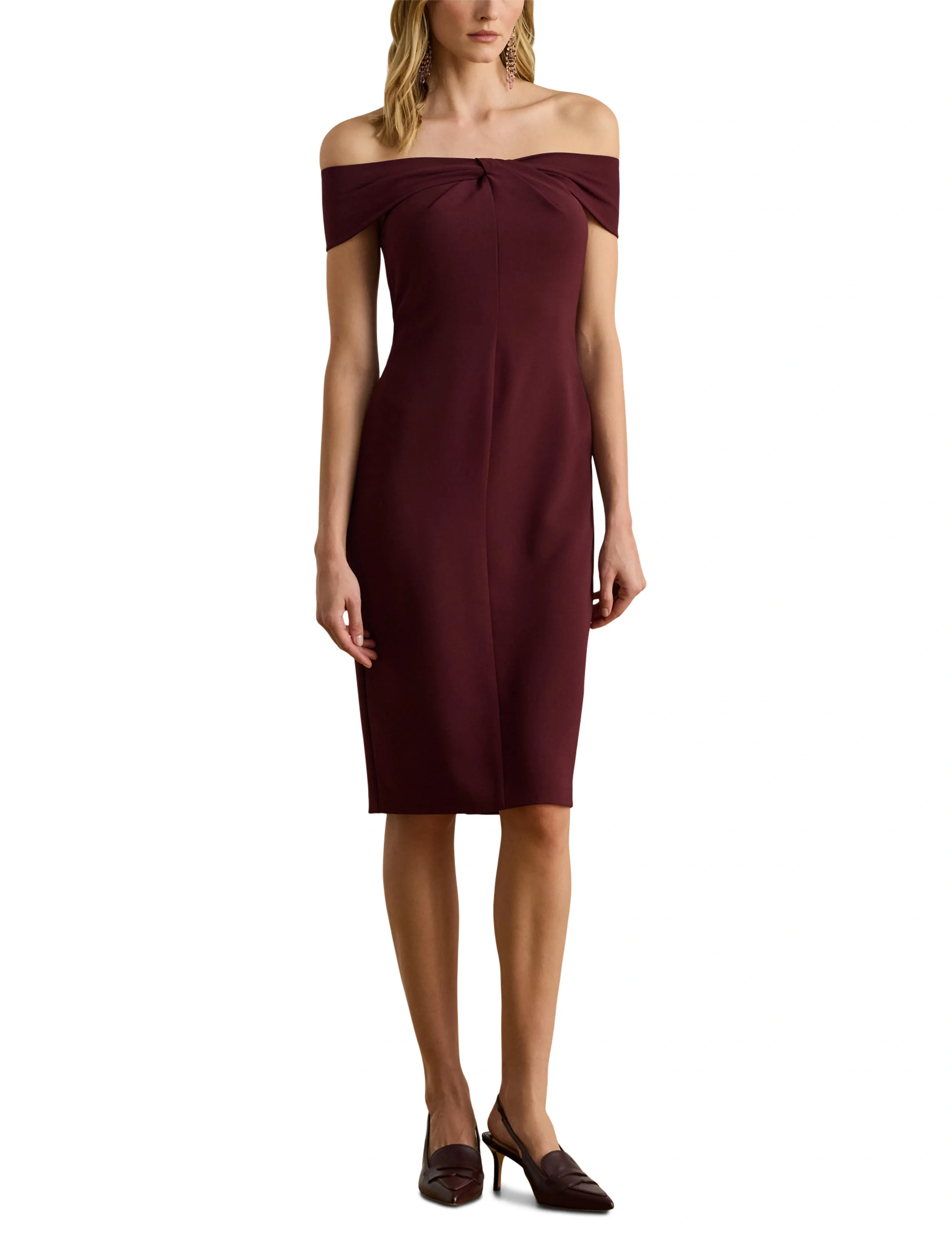 Lauren Ralph Lauren Twist-Front Crepe Cocktail Dress festklänningar dam – bild 6