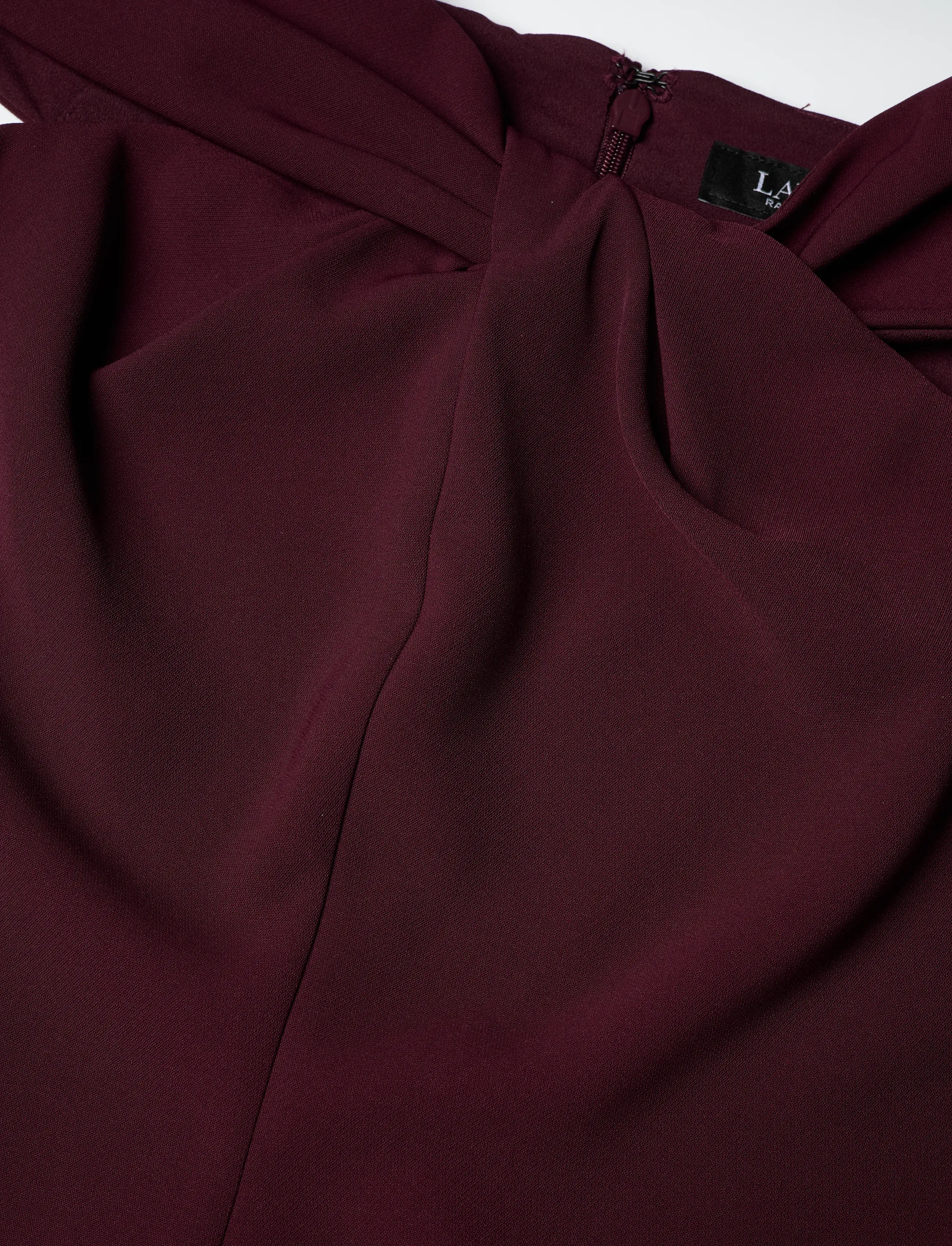 Lauren Ralph Lauren - DOUBLE CREPE-COCKTAIL DRESS - cocktailklänningar - dark garnet - 4